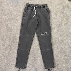 ASRV DSG-0266 Men's M Washed Charcoal Grey Garment Dyed French Terry Joggers